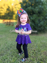 Load image into Gallery viewer, Boo Purple Glitter Peplum Set
