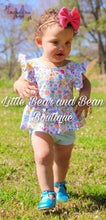 Load image into Gallery viewer, Bunnies, Birds & Flowers Peplum & Bummie Set