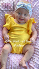 Load image into Gallery viewer, Yellow Ruffle Butt Romper