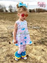 Load image into Gallery viewer, Rainbow Ruffle Swing Top Set