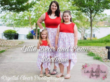 Load image into Gallery viewer, Mommy and Me Firework Show Handkerchief Hem Maxi Dress (Child)