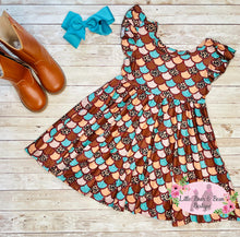 Load image into Gallery viewer, Western Mermaid Twirl Dress