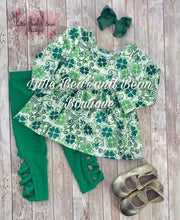 Load image into Gallery viewer, Clover Green Lattice Legging Set
