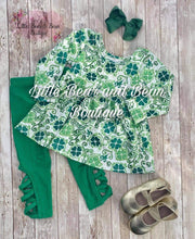 Load image into Gallery viewer, Clover Green Lattice Legging Set