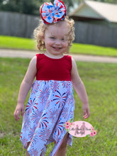 Load image into Gallery viewer, Mommy and Me Firework Show Handkerchief Hem Maxi Dress (Child)