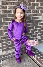 Load image into Gallery viewer, Purple Velvet Jogger