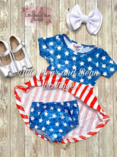 Load image into Gallery viewer, Faded Stars High-Low Bummie Set