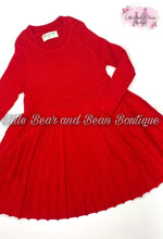 Load image into Gallery viewer, Adorable toddler red sweater dress