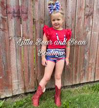 Load image into Gallery viewer, American Paint Stroke Fringe Bummie Set