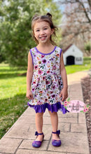 Load image into Gallery viewer, Purple Floral Twirl Dress
