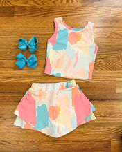 Load image into Gallery viewer, Watercolor 2 Piece Athletic Skort Set
