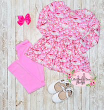 Load image into Gallery viewer, Soft Pink 3D Santa Legging Set
