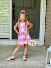 Load image into Gallery viewer, Bright Pink Checkered 2 Piece Athletic Skort Set
