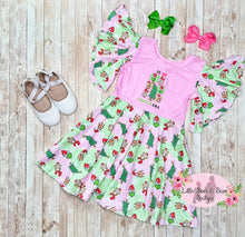 Load image into Gallery viewer, Gr!nch Era Flutter Sleeve Dress

