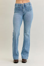 Load image into Gallery viewer, Judy Blue  MR Bootcut Contrast Wash and Front Patch Pocket
