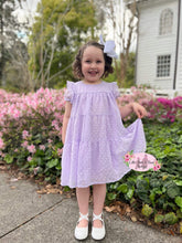 Load image into Gallery viewer, Lilac Swiss Dot Dress
