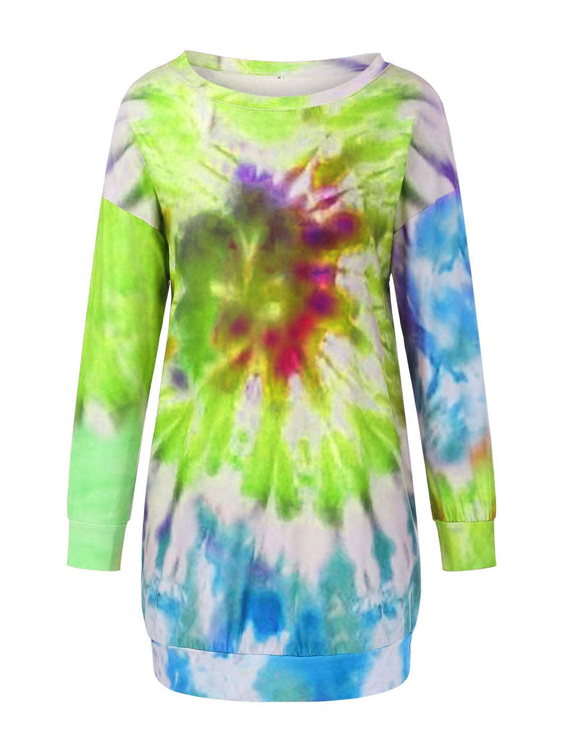 fitted lace wedding dress Full Size Tie-Dye Round Neck Long Sleeve Dress – Little Bear and Bean  Boutique, LLC