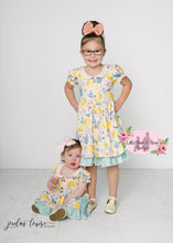 Load image into Gallery viewer, Lemons and Butterflies Double Layer Dress
