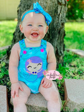 Load image into Gallery viewer, Mermaid Ruffle Butt Romper
