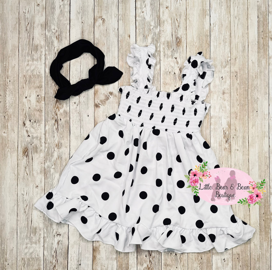 Black & White Polka Dot Ruffle Dress 12-18M Black & White Polka Dot Ruffle Dress 12-18M