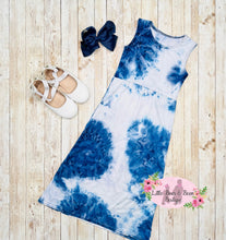 Load image into Gallery viewer, Navy Tie Dye Maxi Dress
