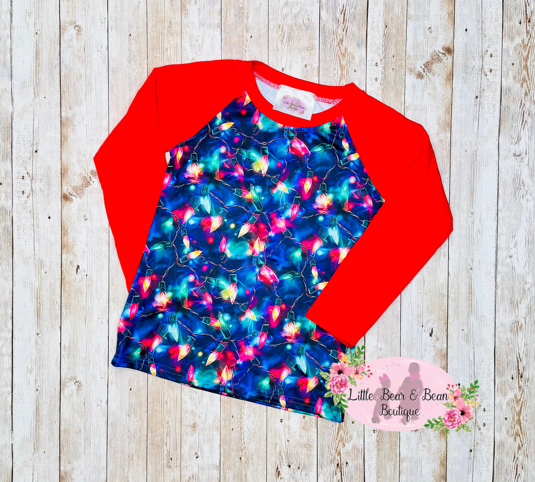 Christmas Lights Raglan