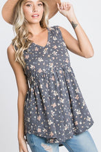 Load image into Gallery viewer, Heimish Floral Babydoll Top with Front Buttons
