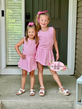 Load image into Gallery viewer, Bright Pink Checkered 2 Piece Athletic Skort Set
