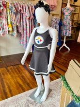 Load image into Gallery viewer, Criss Cross back Steelers Athletic Dress
