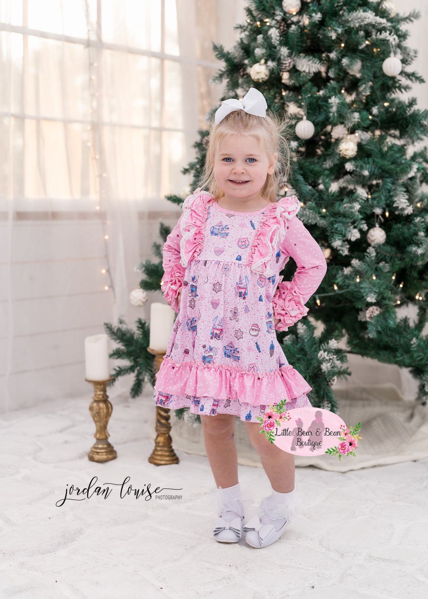 Christmas Treats Icing Ruffle Dress – Little Bear and Bean Boutique, LLC