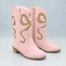 Load image into Gallery viewer, VIP Preorder - Mom &amp; Me Bougie Boots - Bow Boots - Light Pink

