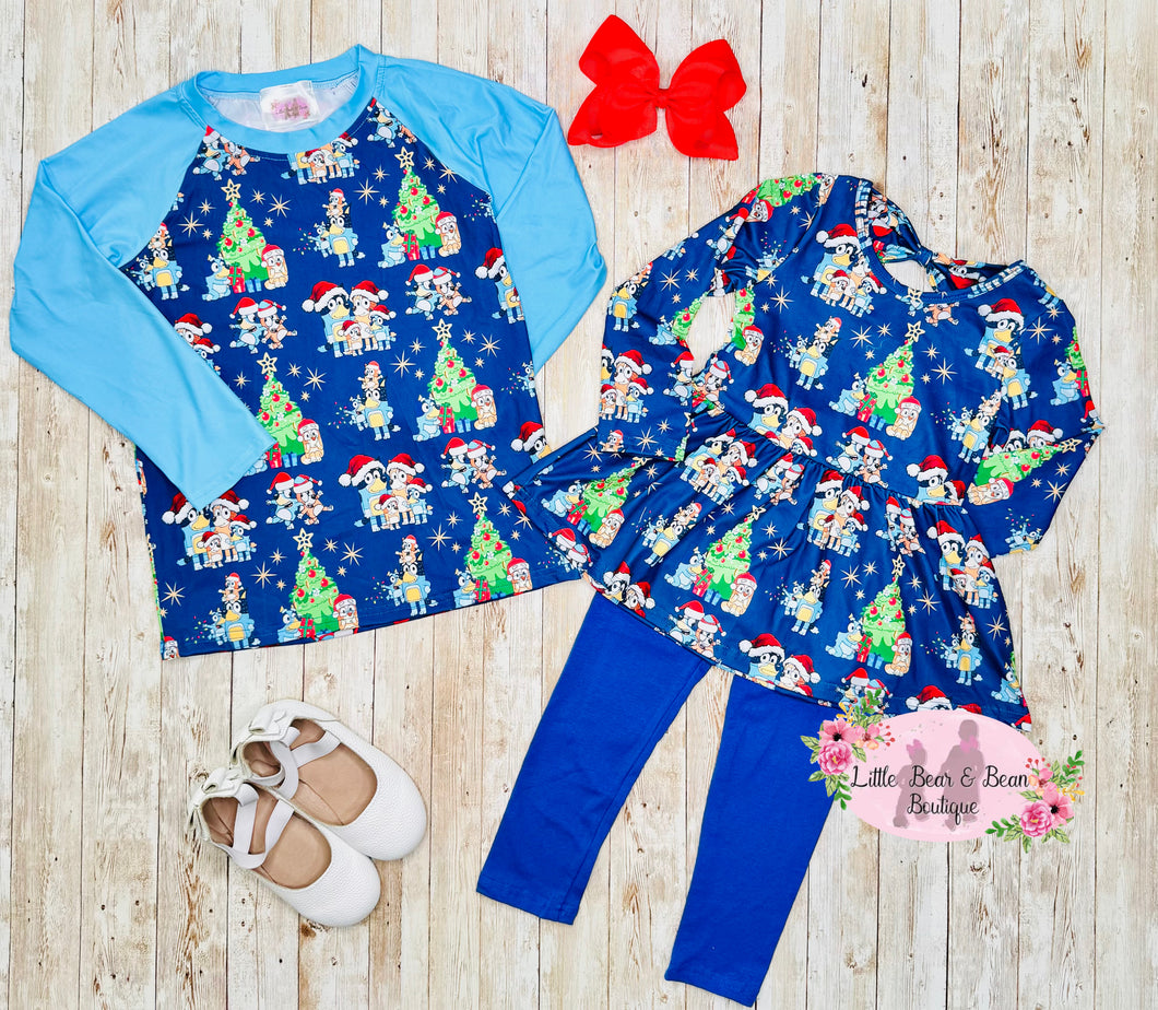 Christmas Heelers Dress/Raglan