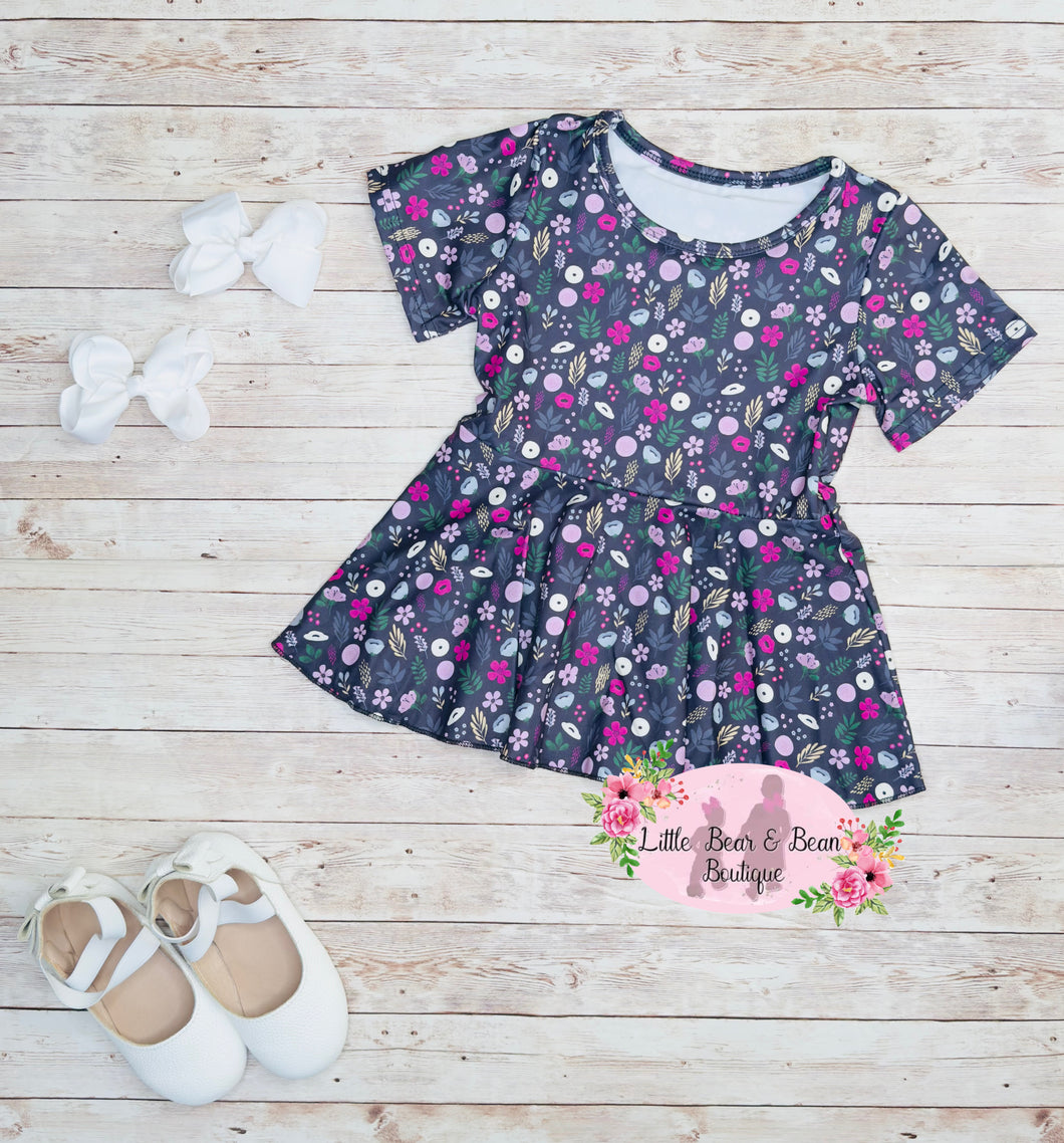 Wild Flower Garden Peplum