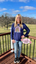 Load image into Gallery viewer, Mommy and Me BE KIND Rainbow Long Sleeve Ladies Top
