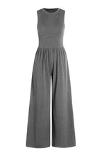 Load image into Gallery viewer, Round Neck Sleeveless Jumpsuit with Pockets
