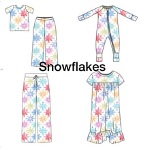 Load image into Gallery viewer, Preorder Closes 7/18- Family Christmas PJS--Snowflakes
