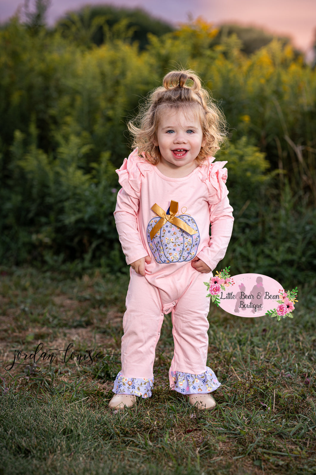 Pastel Floral Pumpkin Romper