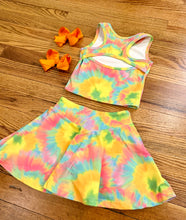 Load image into Gallery viewer, Tie Dye 2 Piece Athletic Skort Set
