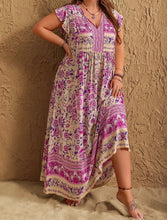 Load image into Gallery viewer, Purple Floral Ladies plus size dress
