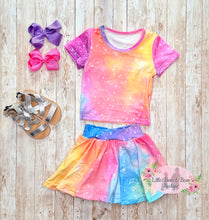 Load image into Gallery viewer, Rainbow Ombre Skort Set
