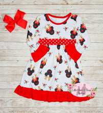 Load image into Gallery viewer, Reindeer  Mouse dress
