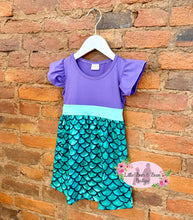 Load image into Gallery viewer, Mermaid Princess Flutter Sleeve Dress
