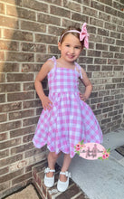 Load image into Gallery viewer, Pink Gingham Twirl or Poofy Dress

