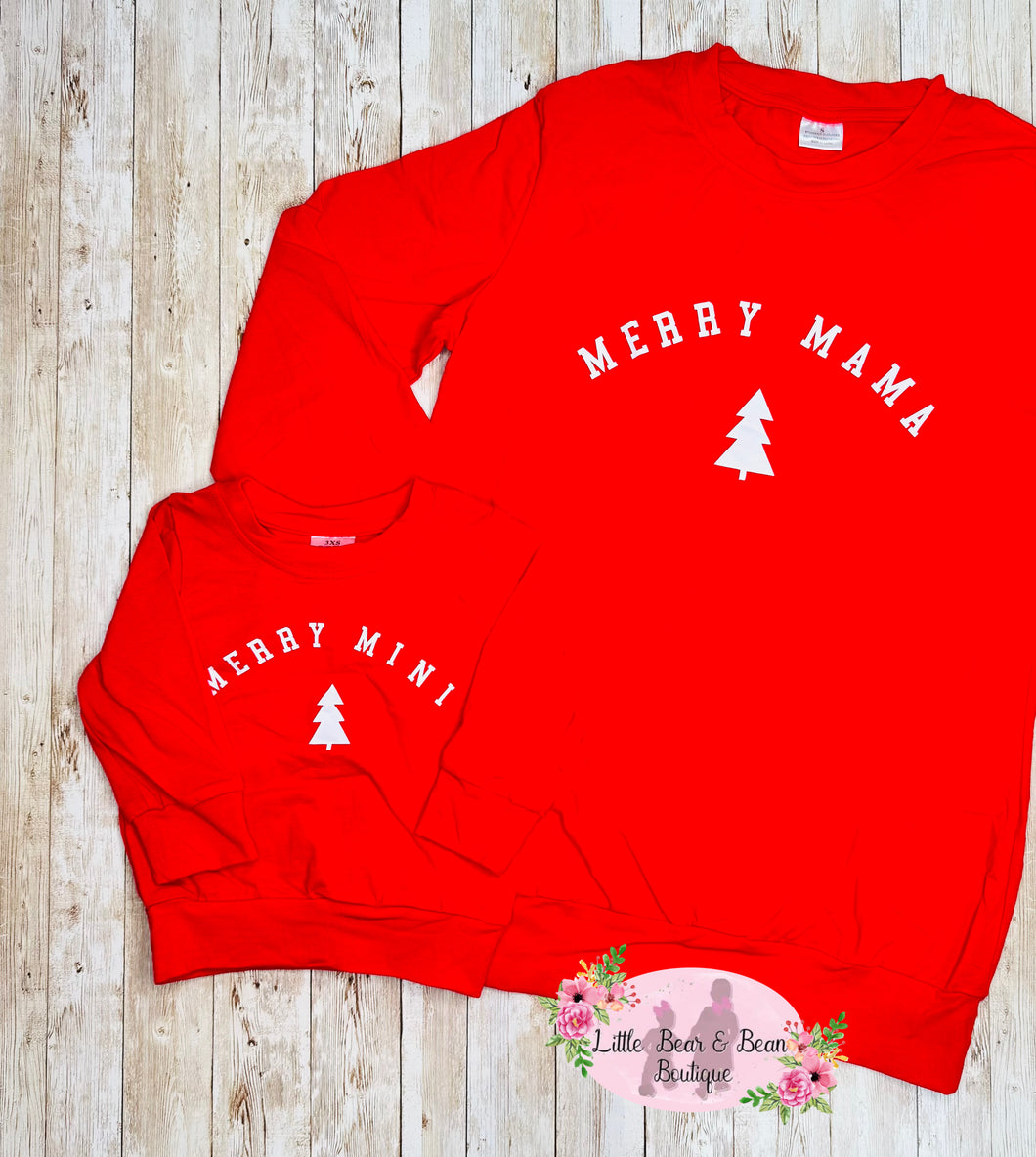 Mommy & Me “Merry MaMa” Long Sleeve Top