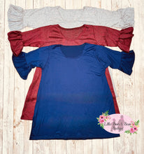 Load image into Gallery viewer, Belle Sleeve Tunic Top- Grey, Maroon, Navy
