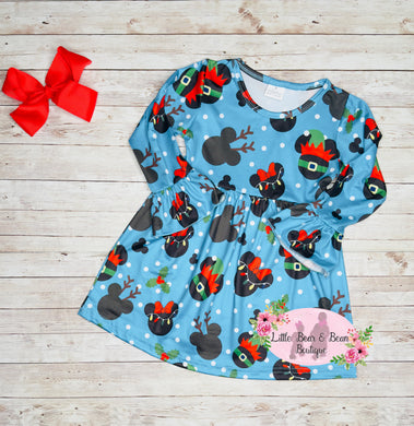 Mickey and Minnie Mouse christmas dress