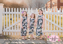 Load image into Gallery viewer, Mommy and Me Navy Floral Sleeveless Dress
