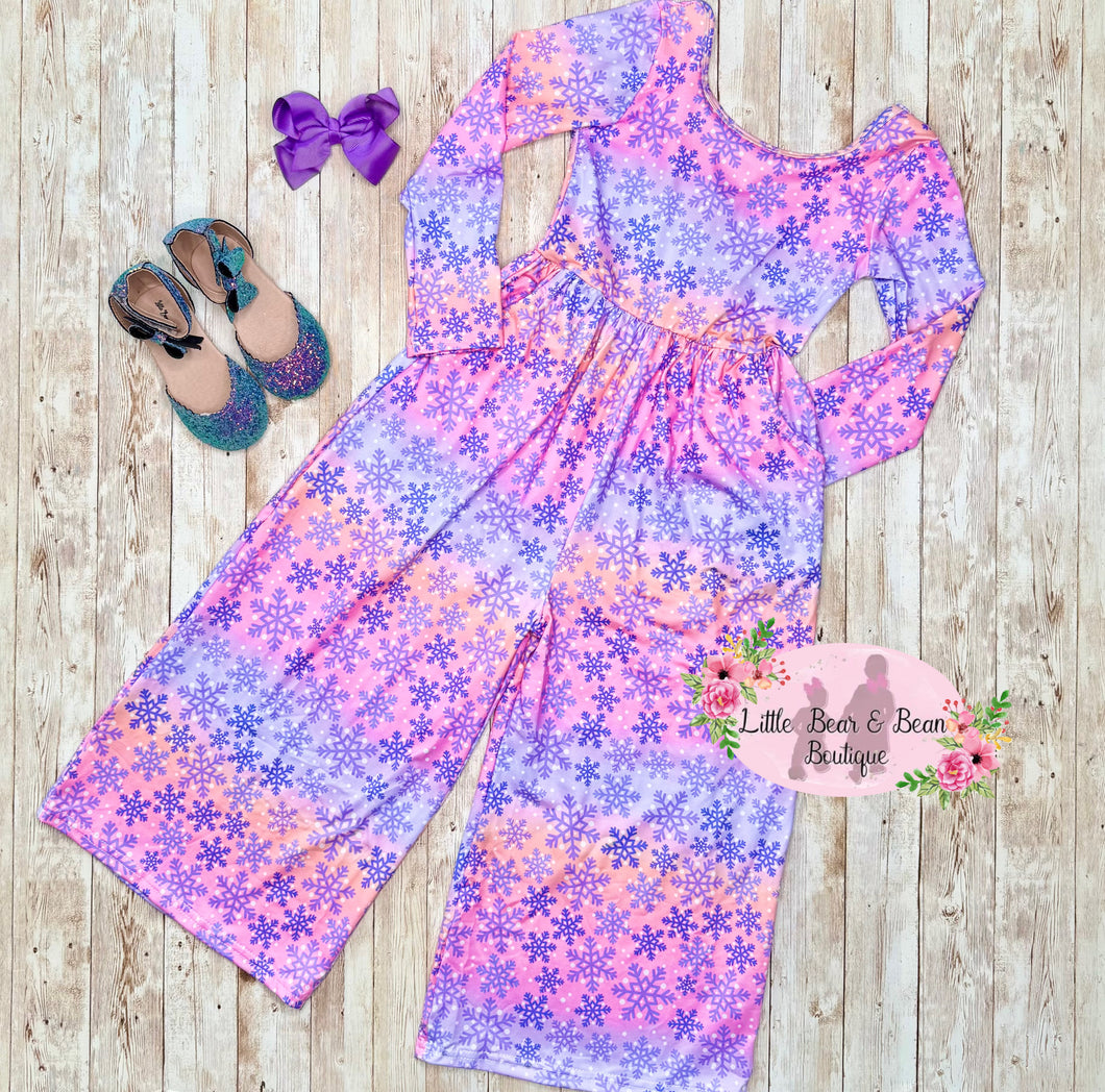 Purple Snowflake Ombre’ Romper