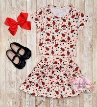 Load image into Gallery viewer, Red  Ladybugs Skort Set
