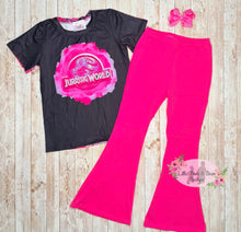 Load image into Gallery viewer, Pink Jurassic Dinosaur Flare Set
